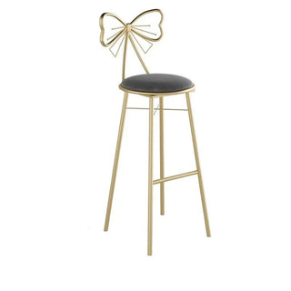 Sgabello Materiale Metallo Modello Fiocco Design Elegante Diverse Colorazioni Decorazione Casa Arredo Bar-INTERIOR DREAM DESIGN