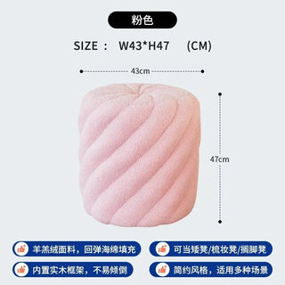 Sgabello Materiale Peluche Diverse Colorazioni Comodo Resistente Design Creativo Arredo Salotto-INTERIOR DREAM DESIGN