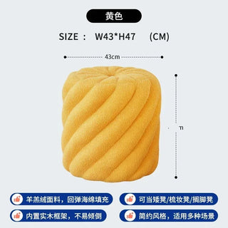 Sgabello Materiale Peluche Diverse Colorazioni Comodo Resistente Design Creativo Arredo Salotto-INTERIOR DREAM DESIGN