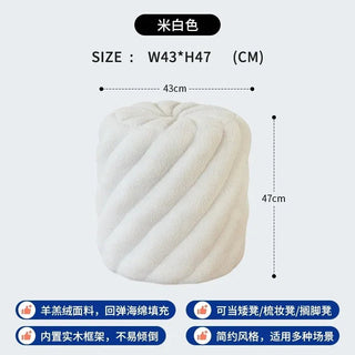 Sgabello Materiale Peluche Diverse Colorazioni Comodo Resistente Design Creativo Arredo Salotto-INTERIOR DREAM DESIGN