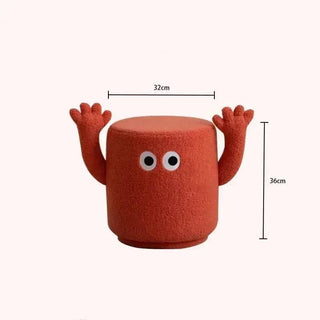 Sgabello Materiale Peluche Diverse Colorazioni Sgabello Design Creativo Arredo Casa Moderno-INTERIOR DREAM DESIGN