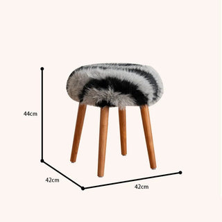Sgabello Materiale Peluche Diversi Modelli Sgabello Resistente Decorazione Casa Moderno-INTERIOR DREAM DESIGN