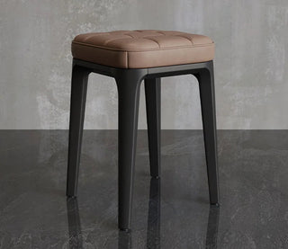 Sgabello Materiale Plastica Rigida Ecopelle Diverse Colorazioni Arredo Casa Moderno Comodo-INTERIOR DREAM DESIGN