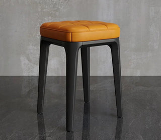 Sgabello Materiale Plastica Rigida Ecopelle Diverse Colorazioni Arredo Casa Moderno Comodo-INTERIOR DREAM DESIGN