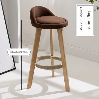 Sgabello Materiale Tessuto Con Legno Diverse Colorazioni Sgabello Decorazione Casa Arredo Bar-INTERIOR DREAM DESIGN