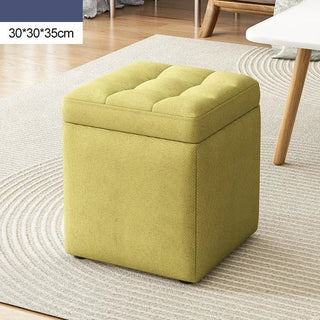 Sgabello Materiale Tessuto Diverse Colorazioni Comodo Resistente Salva Spazio Organizer-INTERIOR DREAM DESIGN
