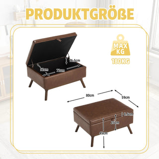 Sgabello Materiale Tessuto Diverse Colorazioni Grandi Capacità Comodo Salva Spazio Arredo Casa-INTERIOR DREAM DESIGN