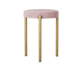 Sgabello Materiale Velluto Metallo Diverse Colorazioni Resistente Arredo Casa Elegante-INTERIOR DREAM DESIGN