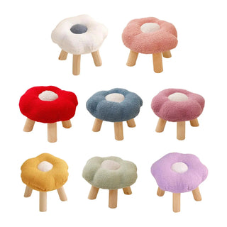 Sgabello Modello Fiore Design Moderno Decorazione Camera Colori Vivaci Decorazione Casa-INTERIOR DREAM DESIGN