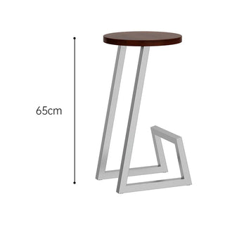Sgabello Salotto Particolare Metallo Legno Diversi Colori Resistente Pratico-INTERIOR DREAM DESIGN