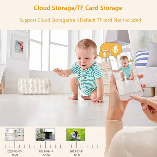 Sicurezza Protezione Casa Videocamera Sorveglianza Allarme 5MP Rotazione 360°-INTERIOR DREAM DESIGN