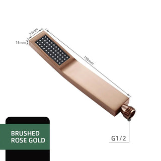 Soffione Doccia Rettangolare Flusso Potente Diversi Colori Accessori Bagno Resistente-INTERIOR DREAM DESIGN