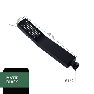 Soffione Doccia Rettangolare Flusso Potente Diversi Colori Accessori Bagno Resistente-INTERIOR DREAM DESIGN