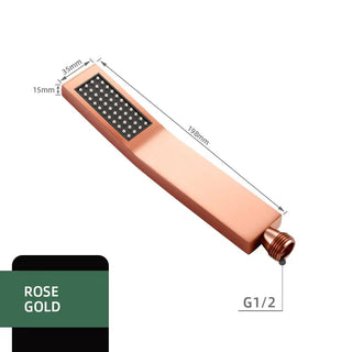 Soffione Doccia Rettangolare Flusso Potente Diversi Colori Accessori Bagno Resistente-INTERIOR DREAM DESIGN