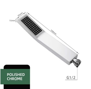 Soffione Doccia Rettangolare Flusso Potente Diversi Colori Accessori Bagno Resistente-INTERIOR DREAM DESIGN