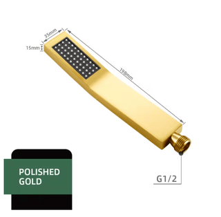 Soffione Doccia Rettangolare Flusso Potente Diversi Colori Accessori Bagno Resistente-INTERIOR DREAM DESIGN