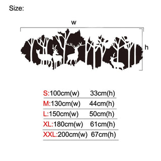 Specchio Adesivo Design Cervo Foresta Soggiorno 3D Accessori Decorazione Casa - INTERIOR DREAM DESIGN