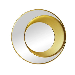 Specchio Rotondo Oro Argento Decorativo Decorazione Casa Ferro Vetro-INTERIOR DREAM DESIGN