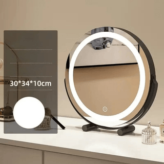 Specchio Scrivania Da Tavolo Materiale Metallo Diverse Colorazioni Cavo Ricaricabile Luce Led-INTERIOR DREAM DESIGN