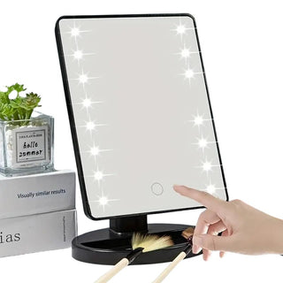 Specchio Trucco Illuminato Ricaricabile USB Touch Screen Bellezza Viso Accessori Casa - INTERIOR DREAM DESIGN