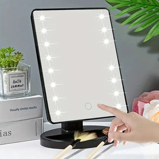 Specchio Trucco Illuminato Ricaricabile USB Touch Screen Bellezza Viso Accessori Casa - INTERIOR DREAM DESIGN