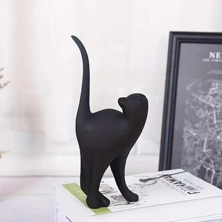 Statua Gatto Decorazione Casa Design Moderno Rosa Nero Bianco Decorazione Elegante - INTERIOR DREAM DESIGN