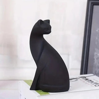 Statua Gatto Decorazione Casa Design Moderno Rosa Nero Bianco Decorazione Elegante - INTERIOR DREAM DESIGN