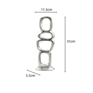 Statua Modello Geometrico Materiale Ceramica Diverse Colorazioni Design Elegante-INTERIOR DREAM DESIGN