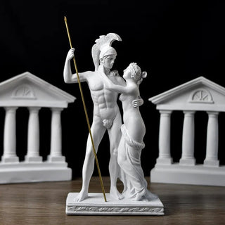 Statuetta Bianca Coppia Romana Decorativa Fantasiosa Decorazione Casa Artistico-INTERIOR DREAM DESIGN