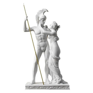 Statuetta Bianca Coppia Romana Decorativa Fantasiosa Decorazione Casa Artistico-INTERIOR DREAM DESIGN