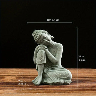 Statuetta Buddah Decorazione Mini Buddhismo Casa Salotto Eleganza Tailandia Zen - INTERIOR DREAM DESIGN