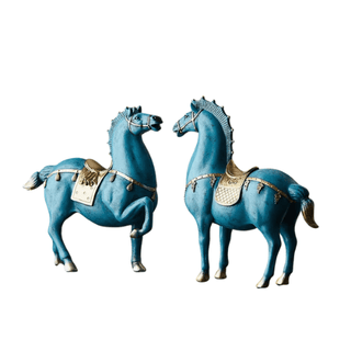 Statuetta Colore Azzurro Forma Cane Diversi Modelli Arredamento Decorazione Casa-INTERIOR DREAM DESIGN