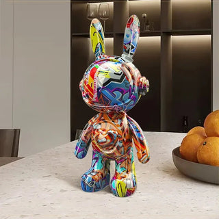 Statuetta Coniglietto Astronauta Diversi Modelli Colorata Fantasiosa Decorazioni Casa Utile Stile-INTERIOR DREAM DESIGN