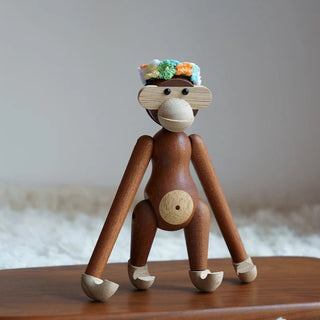 Statuetta Decorativa Materiale Legno Modello Animale Scimmia Creativa Arredo Casa-INTERIOR DREAM DESIGN