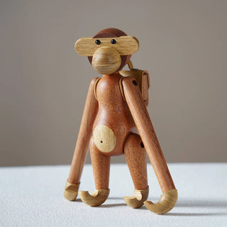 Statuetta Decorativa Materiale Legno Modello Animale Scimmia Creativa Arredo Casa-INTERIOR DREAM DESIGN