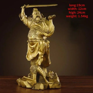 Statuetta Decorativa Materiale Rame Design Moderno Arredo Casa Modello Samurai-INTERIOR DREAM DESIGN