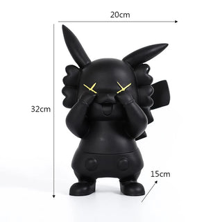 Statuetta Decorativa Nera Bianca Simpatica Scultura Piccola Moderno Cartone Animali-INTERIOR DREAM DESIGN