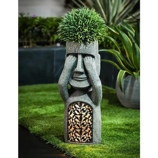 Statuetta Decorativa Resina Scultura Creativa Giardino Grigio Resistente Divertente-INTERIOR DREAM DESIGN
