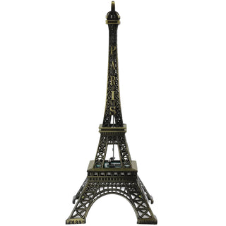 Statuetta Decorativa Tour Eiffel Luci Illuminata Batterie Lega Zinco Bronzo Arredamento Decorazione Casa - INTERIOR DREAM DESIGN