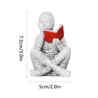 Statuetta Lettura Scritte Nordica Decorazione Casa Divertente Stile Salotto Simpatica Libro - INTERIOR DREAM DESIGN