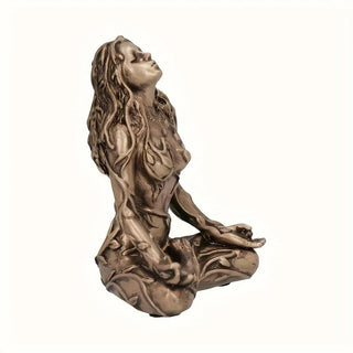 Statuetta Madre Natura Luna Resina Spiritica Decorazione Casa Salotto Natura Stile Elegante - INTERIOR DREAM DESIGN