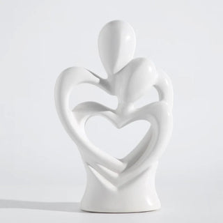 Statuetta Materiale Ceramica Design Romantico Coppia Arredo Casa Diverse Colorazioni-INTERIOR DREAM DESIGN