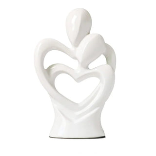 Statuetta Materiale Ceramica Design Romantico Coppia Arredo Casa Diverse Colorazioni-INTERIOR DREAM DESIGN