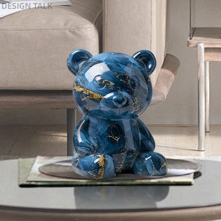 Statuetta Materiale Resina Diverse Colorazioni Decorazione Casa Moderno Modello Orsetto-INTERIOR DREAM DESIGN