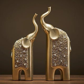 Statuetta Materiale Resina Modello Elefante Diverse Colorazioni Arredo Casa Design Moderno-INTERIOR DREAM DESIGN
