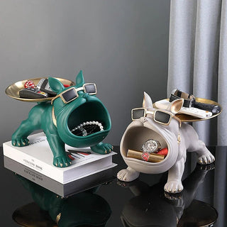 Statuetta Portachiavi Ornamento Design Bulldog Accessori Decorazione Casa - INTERIOR DREAM DESIGN