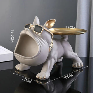 Statuetta Portachiavi Ornamento Design Bulldog Accessori Decorazione Casa - INTERIOR DREAM DESIGN