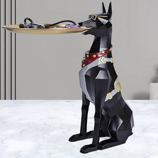 Statuetta Resina Decorativa Design Doberman Sculture Ornamento Svuota Tasche Accessori Arredamento Casa - INTERIOR DREAM DESIGN