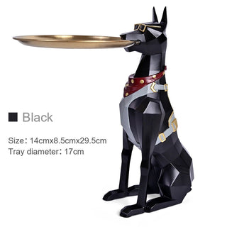 Statuetta Resina Decorativa Design Doberman Sculture Ornamento Svuota Tasche Accessori Arredamento Casa - INTERIOR DREAM DESIGN