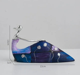 Statuetta Resina Diversi Modelli Figura Donna Arredamento Decorazione Casa-INTERIOR DREAM DESIGN